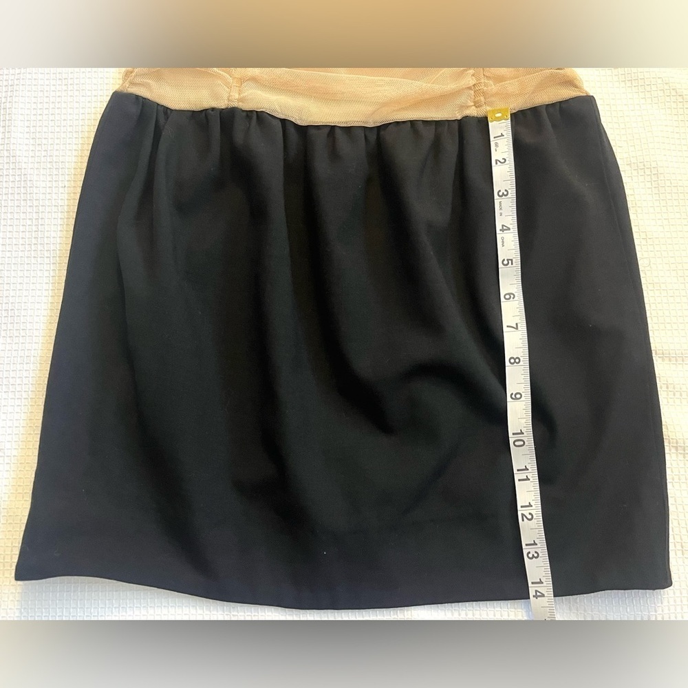 Elizabeth and James Elegant Black and Tan Strapless Wool Lace Mini Dress Size 6 - Picture 6 of 16
